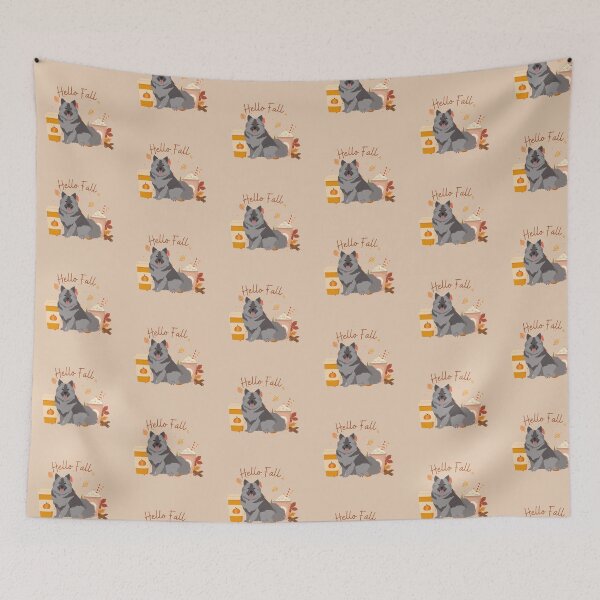 Item preview, Keeshond Dog, Hello Fall designed and sold by thedoglovershop.