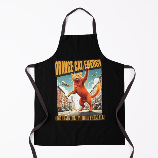 Item preview, Orange Catzilla - Orange Cat Energy Meme  designed and sold by PetNamedPeeve.