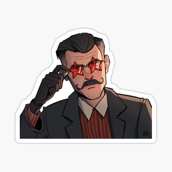 Aperçu de l'œuvre Dr Eggman de Sonic portant des lunettes étoiles  créée et vendue par sanmasterz.