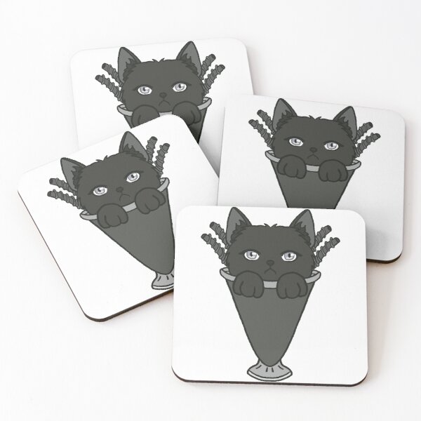 Item preview, Black Licorice Ice Cream Cat (Black) designed and sold by RainDesignz.