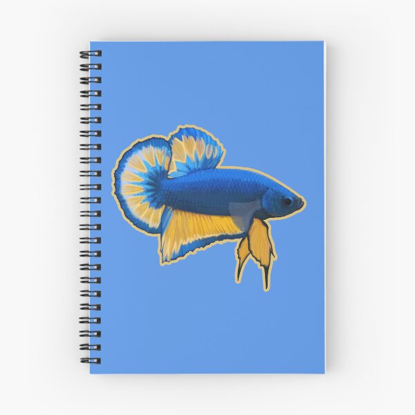 Item preview, Blue and Yellow Betta Fish designed and sold by DappledMoon.