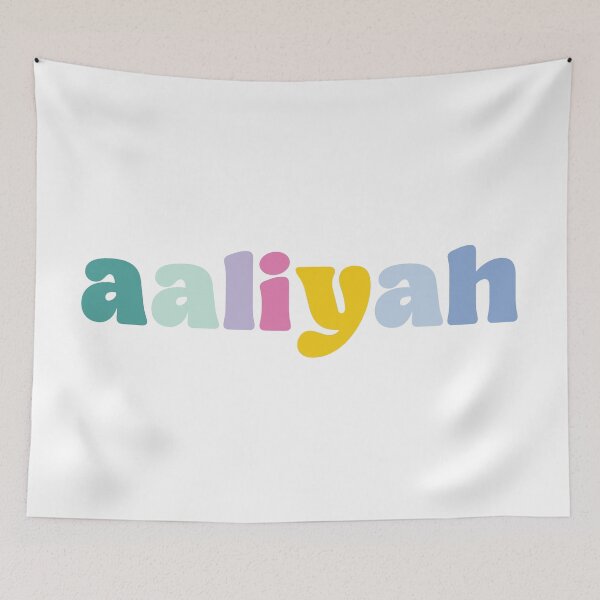 Item preview, Aaliyah - Custom name on colorful block font designed and sold by To the Lua.