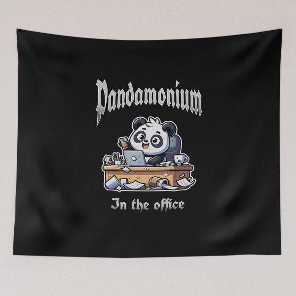 Item preview, Pandamonium in the Office: Cute Panda Chaos designed and sold by InspireHubWear.