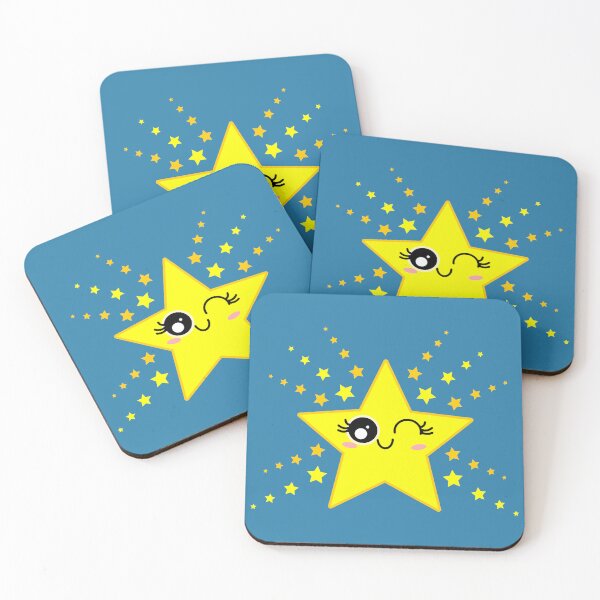 Item preview, Cute Smiling Yellow Twinkle Star Shining designed and sold by HoppRock.