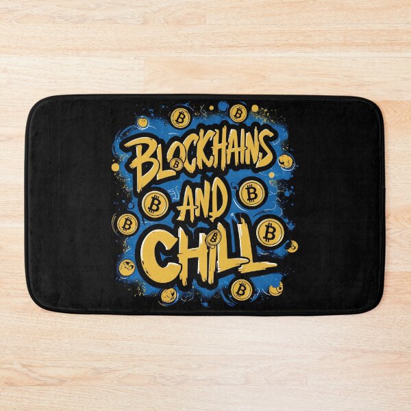Item preview, Blockchains and Chill Bitcoin Bear Cryptocurrency Market Design designed and sold by RadDeck.