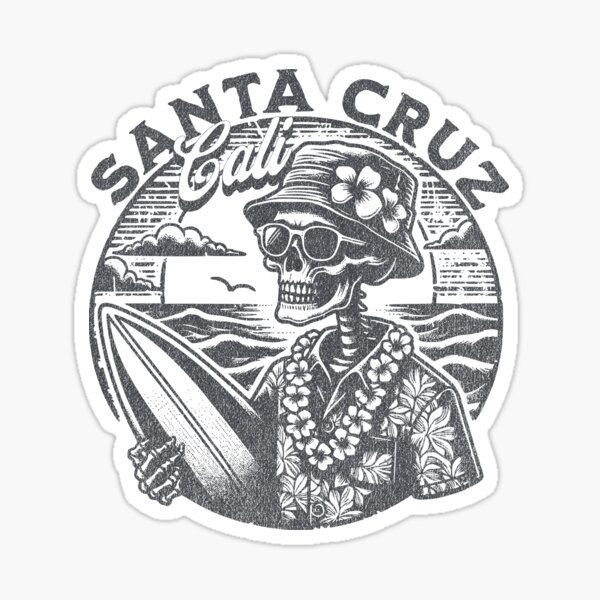 Vista previa del artículo con la obra «Playa de Santa Cruz California», diseñado y vendido por HellbenderCo.