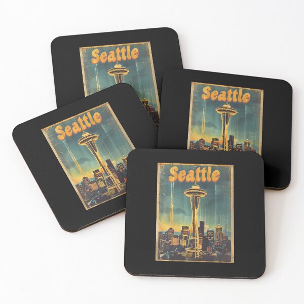 Item preview, Vintage Seattle Space Needle Travel Poster designed and sold by Boddicca.