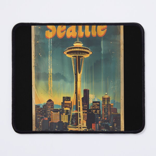 Item preview, Vintage Seattle Space Needle Travel Poster designed and sold by Boddicca.