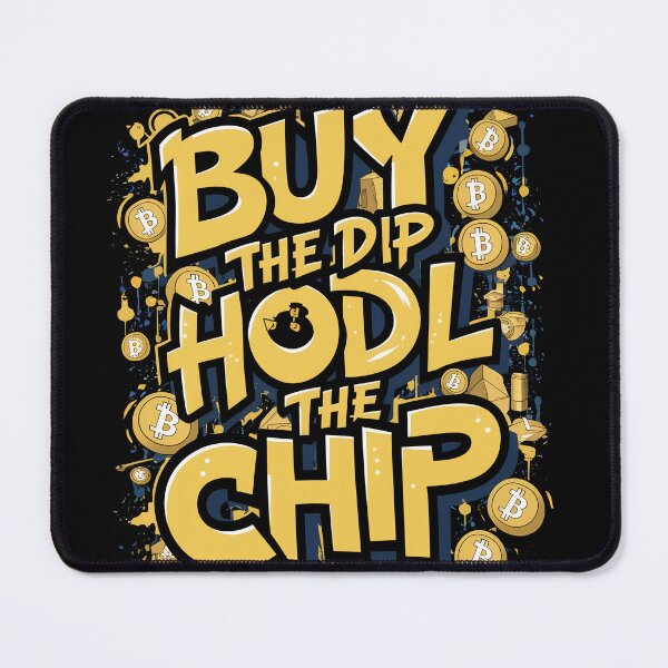 Item preview, Buy the Dip Hodl the Chip Bitcoin Freedom Decentralized Finance Design designed and sold by RadDeck.