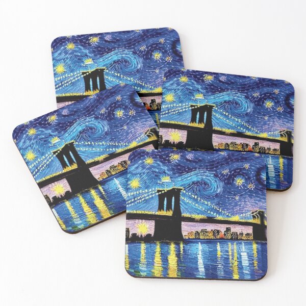 Item preview, Starry Night at the Brooklyn Bridge designed and sold by jglobal360.