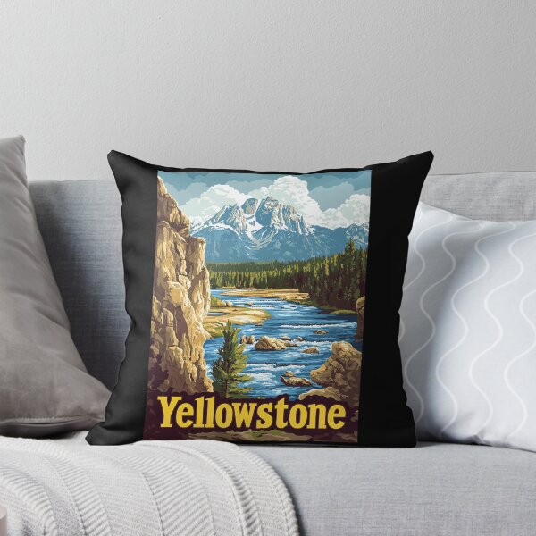 Artikelvorschau, Vintages Yellowstone-Nationalpark-Reiseplakat entworfen und verkauft von Boddicca.