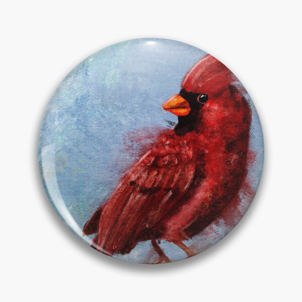 Item preview, Cheeky Cardinal in oil designed and sold by SketchyHeart.