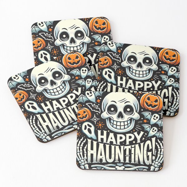 Item preview, Happy Haunting! | Skeleton Art | Spooky Halloween Decor | Unique Halloween Gift designed and sold by LoliDesignShop.