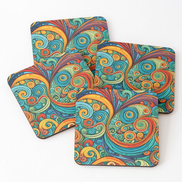Item preview, Abstract Colourful swirly Pattern designed and sold by druidwolfart.
