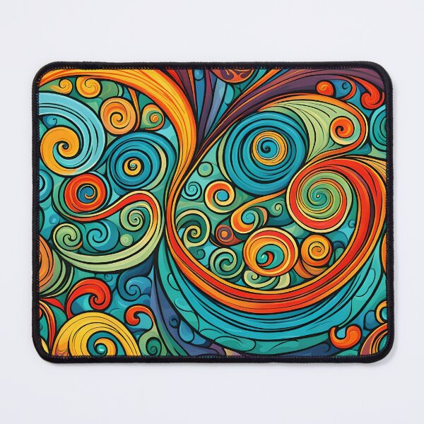 Item preview, Abstract Colourful swirly Pattern designed and sold by druidwolfart.