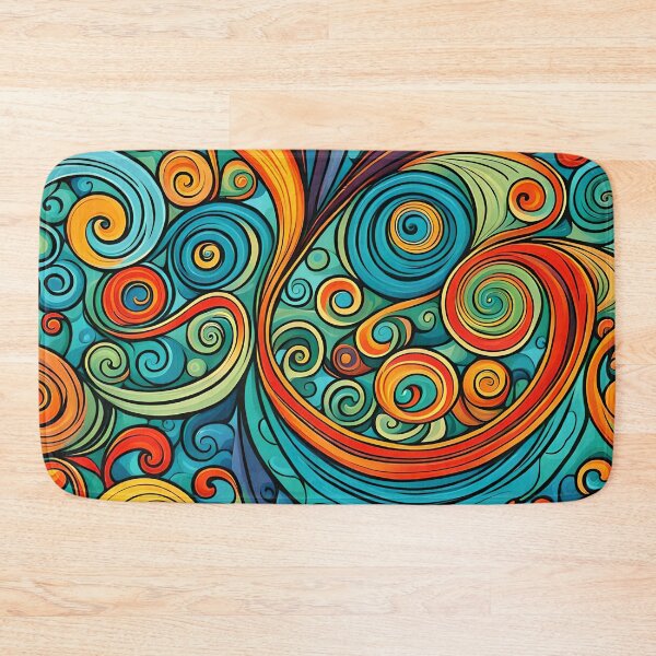 Item preview, Abstract Colourful swirly Pattern designed and sold by druidwolfart.