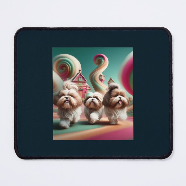 Item preview, 3 Happy Playing Shih Tzus in Candy Land designed and sold by MikeHarperks.