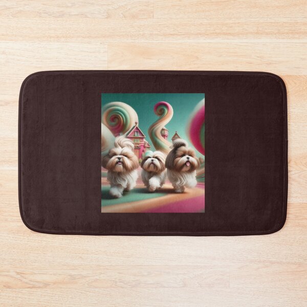 Item preview, 3 Happy Playing Shih Tzus in Candy Land designed and sold by MikeHarperks.