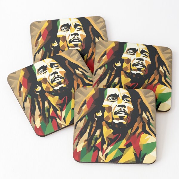 Item preview, Bob Marley Art. Abstract Low Poly Reggae Artwork designed and sold by kakarikihill.