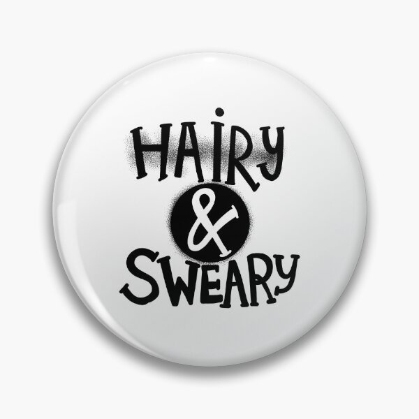 Item preview, Hairy and Sweary- black and white boho tattoo style designed and sold by jazzydevil.