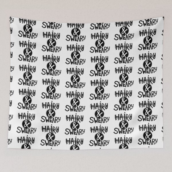 Item preview, Hairy and Sweary- black and white boho tattoo style designed and sold by jazzydevil.