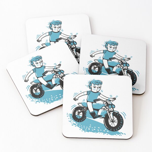 Item preview, Hand drawn art- Boy on a motorbike designed and sold by jasmineberry.