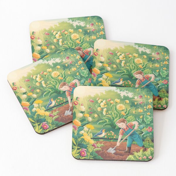 Item preview, "Garden Magic: The Happy Gardener and Singing Bird" designed and sold by JAMESAMORN.