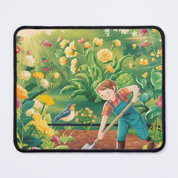 Item preview, "Garden Magic: The Happy Gardener and Singing Bird" designed and sold by JAMESAMORN.