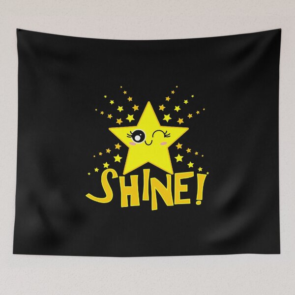 Item preview, Cute Smiling Yellow Twinkle Star Shining English Shine! designed and sold by HoppRock.