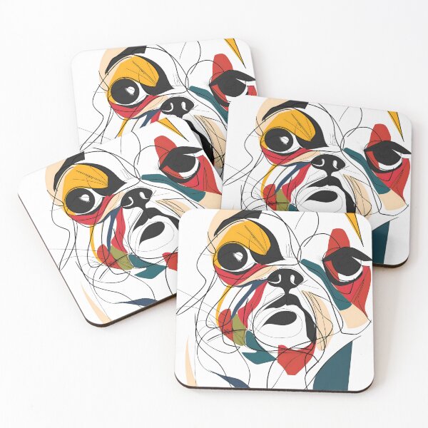 Item preview, Abstract French Bulldog, line art designed and sold by coffee2cabernet.