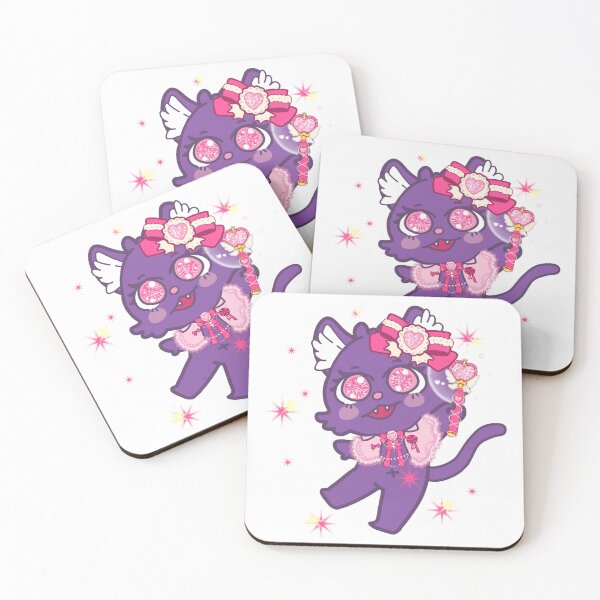Item preview, Meowgical kawaii purple cat designed and sold by tianmimi-mmii.