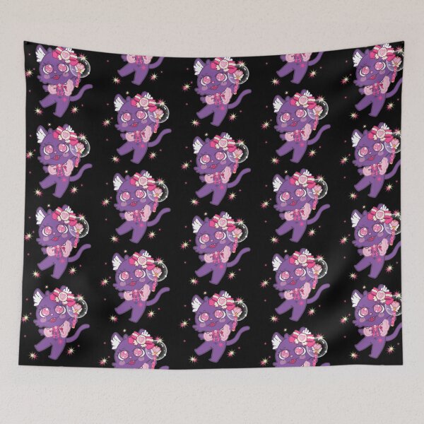 Item preview, Meowgical kawaii purple cat designed and sold by tianmimi-mmii.