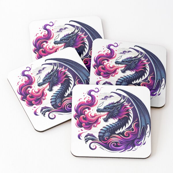Item preview, Dragon Breathing purple and pink flames  designed and sold by Bauerthreads.