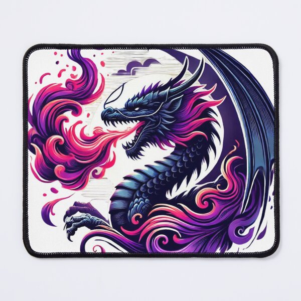 Item preview, Dragon Breathing purple and pink flames  designed and sold by Bauerthreads.