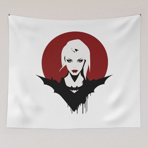 Item preview, Elegant Vampire Lady Halloween Design Midnight designed and sold by Bouldershop.