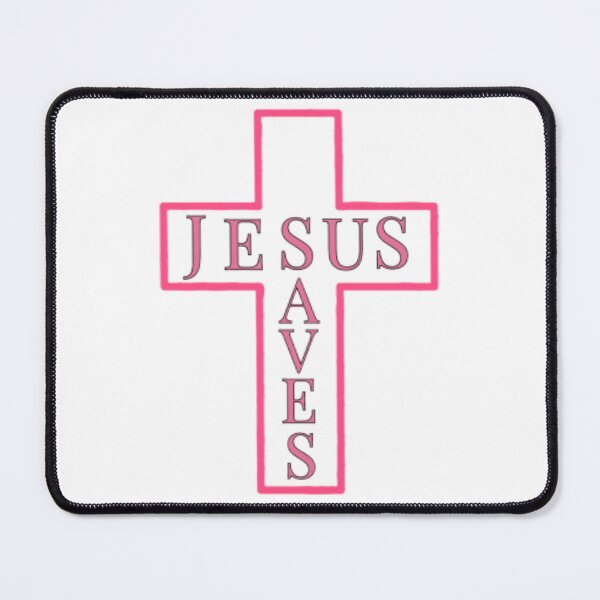 Item preview, Christian JESUS SAVES PINK CROSS Design designed and sold by ZoeBV.