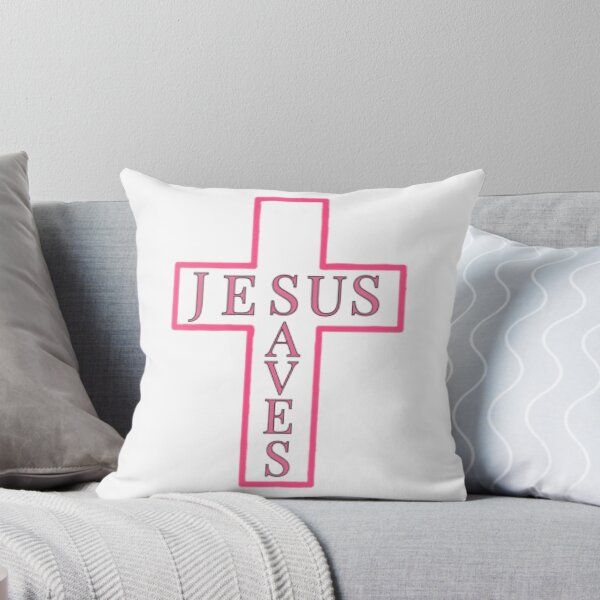 Item preview, Christian JESUS SAVES PINK CROSS Design  designed and sold by ZoeBV.