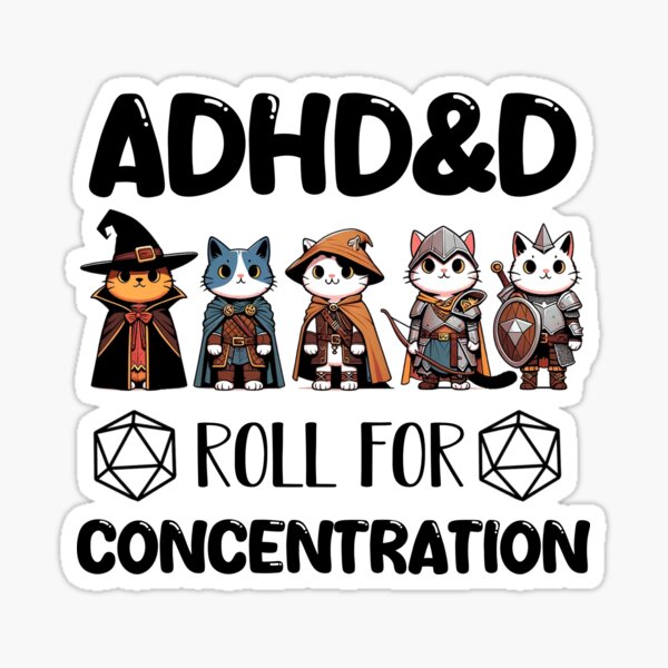 Item preview, ADHD&D Roll for Concentration designed and sold by PictoParade.