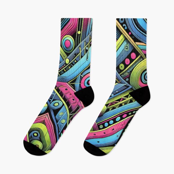 Item preview, Vibrant Neon Geometric Patterns Abstract Design designed and sold by Abdulra7man369.