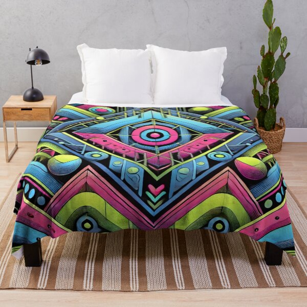Item preview, Vibrant Neon Geometric Patterns Abstract Design designed and sold by Abdulra7man369.