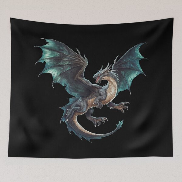 Item preview, Majestic Emerald Dragon in Flight designed and sold by MyNiceDesigns.
