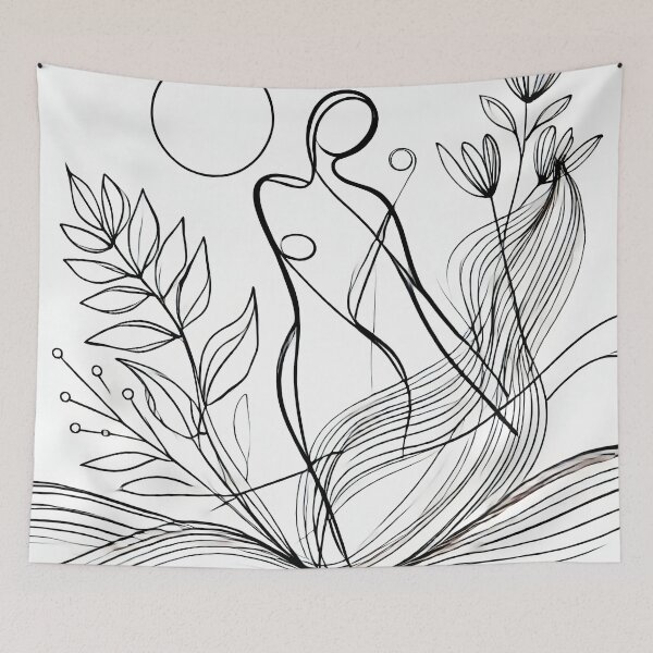 Item preview, Elegant Minimalist Line Art Abstract Design designed and sold by Abdulra7man369.