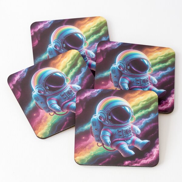 Item preview, "Space Dreams: Astronaut and Rainbow Bliss" designed and sold by JAMESAMORN.