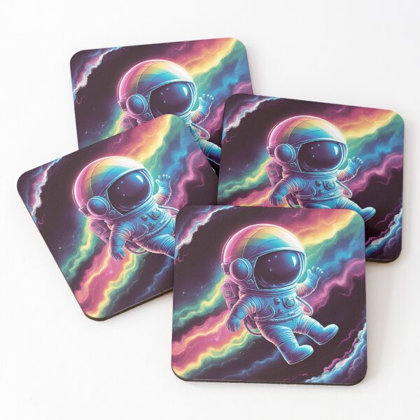 Item preview, "Cosmic Cutie: Astronaut Riding the Rainbow" designed and sold by JAMESAMORN.