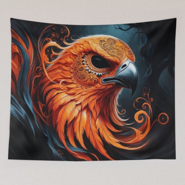 Item preview, Mystical Falcon - Vibrant Halloween and Dia de los Muertos Inspired Art by LaLi Designs designed and sold by LaLi-Designs.