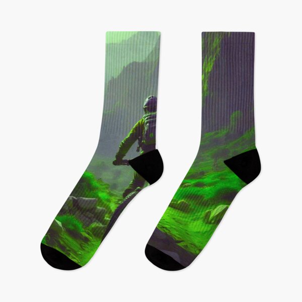 Item preview, MTB Rider Conquering Rolling Hills designed and sold by GrizzlyCollective.