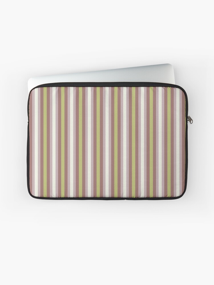 Laptop Sleeve, Geometric Warm Neutrals Colorful Vertical Stripes designed and sold by Triplicate Limited
