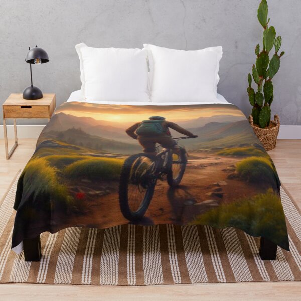 Item preview, Aventura en MTB bajo el resplandor del atardecer designed and sold by GrizzlyCollective.