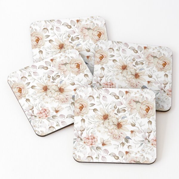 Item preview, Elegant Peonies and Blossoms Watercolor Floral Pattern designed and sold by coshe.