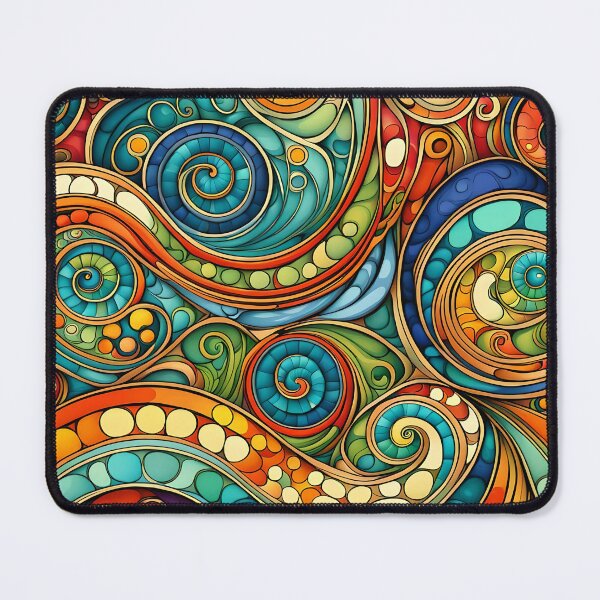Item preview, Abstract Colourful swirly Pattern designed and sold by druidwolfart.